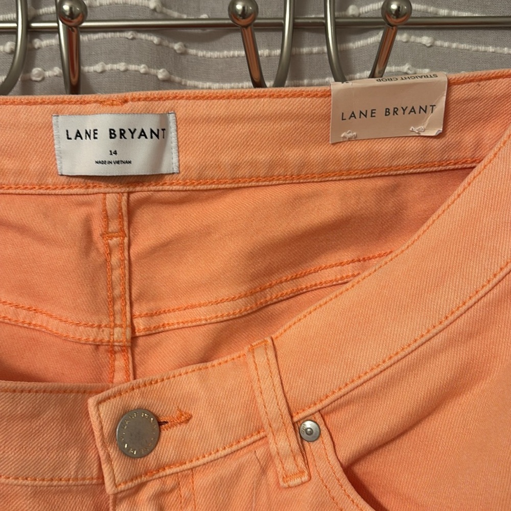 Lane Bryant capri/crop pants size 14. New with tags. Color is Salmon - Picture 2 of 4